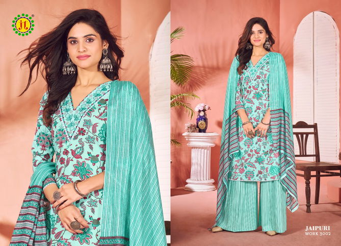 Jt Jaipuri Work Rayon Vol 3 Rayon Embroidery Printed Dress Material Wholesalers In Delhi
